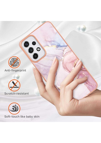 Samsung Galaxy A33 5g Için Mermer Şık Desenli Tpu Tampon Telefon Kılıfı - Rose Gold (Yurt Dışından) fiyatları