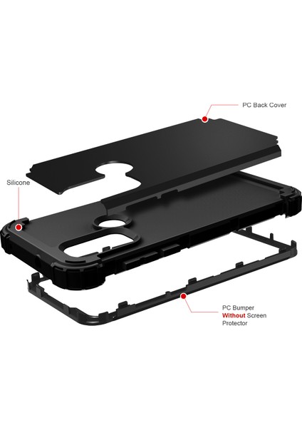 Motorola Moto G Power (2022) Için Yumuşak Silikon Sert Pc Tampon Telefon Kılıfı - Siyah (Yurt Dışından) fiyatları