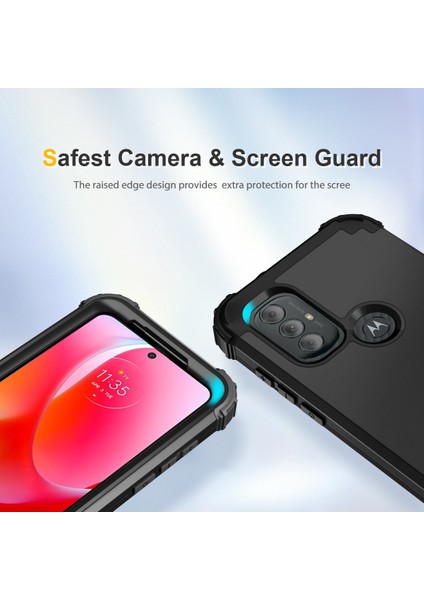 Motorola Moto G Power (2022) Için Yumuşak Silikon Sert Pc Tampon Telefon Kılıfı - Siyah (Yurt Dışından) indirimleri