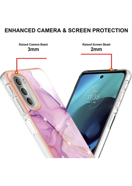 Motorola Moto G51 5g Için Mermer Şık Desenli Tpu Tampon Telefon Kılıfı - Pembe (Yurt Dışından) fırsatları