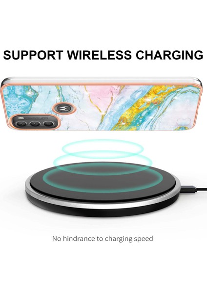 Motorola Moto G71 5g Için Mermer Şık Desenli Tpu Tampon Telefon Kılıfı - Altın (Yurt Dışından) modelleri