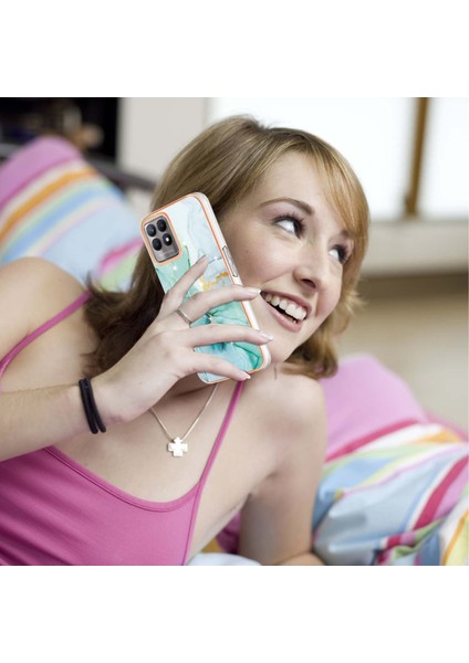 Oppo Realme 8i Için Mermer Şık Desenli Tpu Tampon Telefon Kılıfı - Yeşil (Yurt Dışından) indirimleri