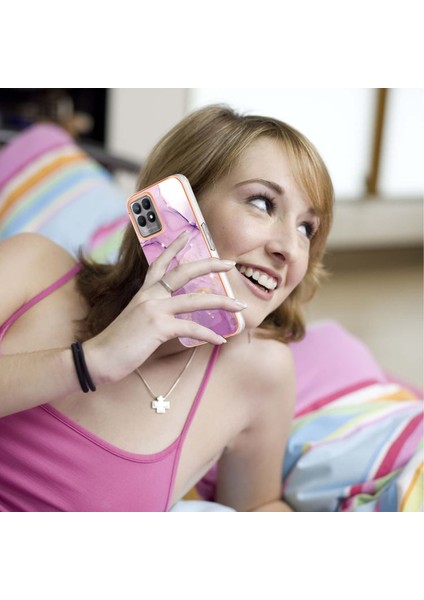 Oppo Realme 8i Için Mermer Şık Desenli Tpu Tampon Telefon Kılıfı - Pembe (Yurt Dışından) indirimleri
