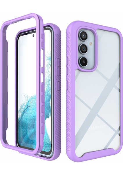 Samsung Galaxy A54 5g Için Hibrit Bumper Tam Koruma Telefon Kılıfı - Mor (Yurt Dışından)
