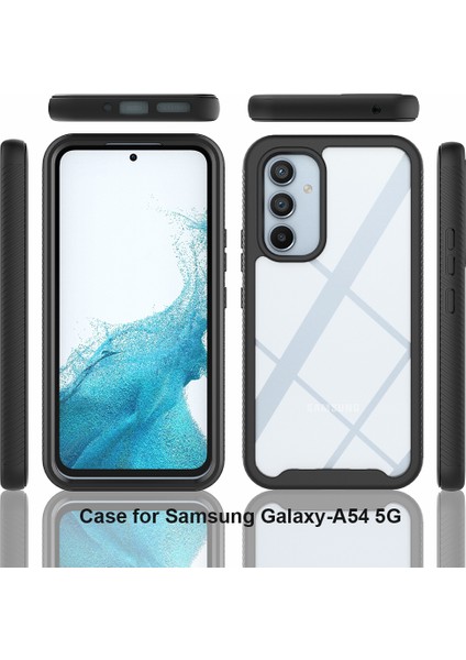 Samsung Galaxy A54 5g Için Hibrit Bumper Tam Koruma Telefon Kılıfı - Mor (Yurt Dışından)