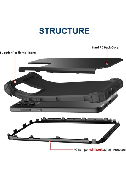 Samsung Galaxy A73 5g Için Yumuşak Silikon Sert Pc Tampon Telefon Kılıfı - Siyah (Yurt Dışından) fırsatları