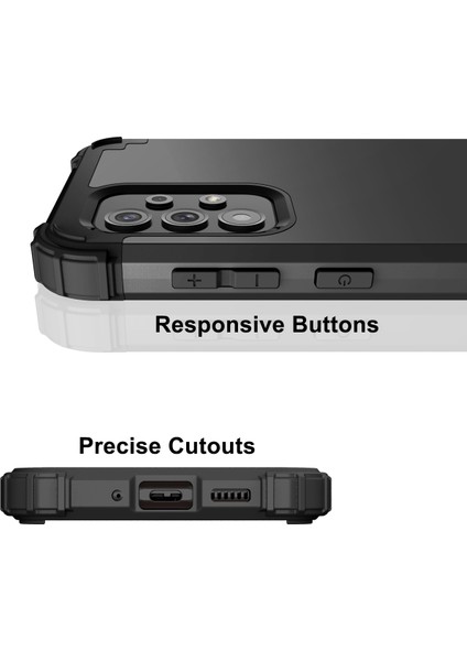 Samsung Galaxy A73 5g Için Yumuşak Silikon Sert Pc Tampon Telefon Kılıfı - Siyah (Yurt Dışından) indirimleri