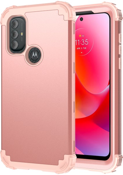 Motorola Moto G Power (2022) Için Yumuşak Silikon Sert Pc Tampon Telefon Kılıfı - Rose Gold (Yurt Dışından) fırsatları