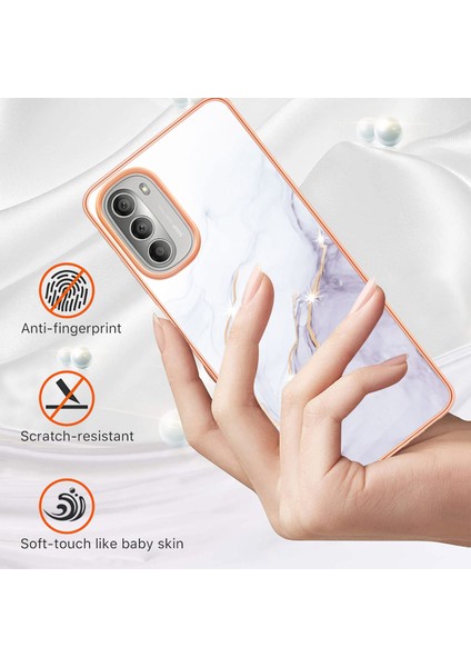 Motorola Moto G51 5g Için Mermer Şık Desenli Tpu Tampon Telefon Kılıfı - Beyaz (Yurt Dışından) fiyatları