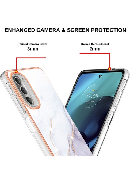 Motorola Moto G51 5g Için Mermer Şık Desenli Tpu Tampon Telefon Kılıfı - Beyaz (Yurt Dışından) fırsatları
