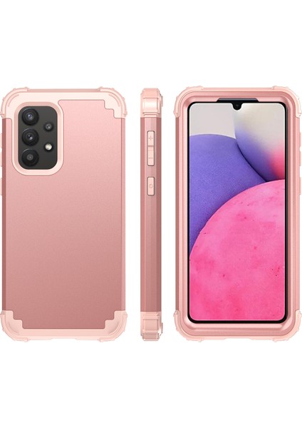 Samsung Galaxy A33 5g Için Yumuşak Silikon Sert Pc Tampon Telefon Kılıfı - Rose Gold (Yurt Dışından) fiyatları