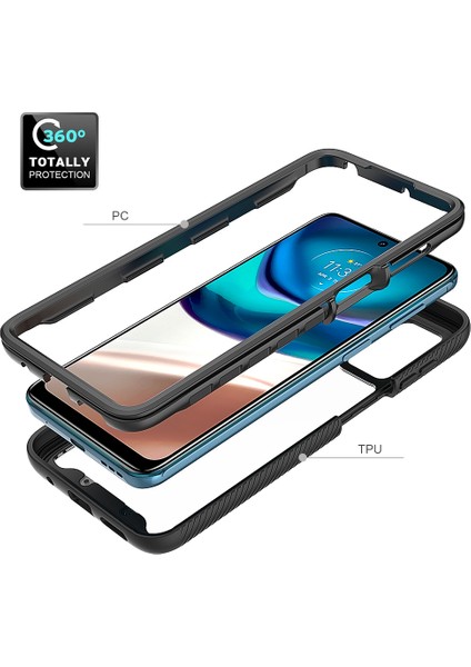 Motorola Moto G42 Için Hibrit Bumper Tam Koruma Telefon Kılıfı - Lacivert (Yurt Dışından) modelleri