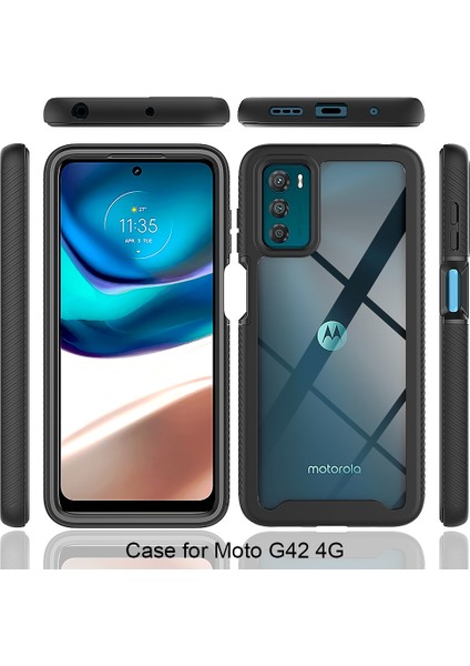 Motorola Moto G42 Için Hibrit Bumper Tam Koruma Telefon Kılıfı - Mavi (Yurt Dışından) fiyatları