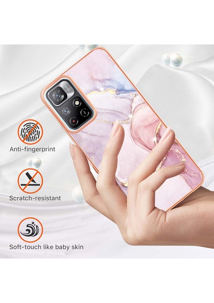 Xiaomi Poco M4 Pro 5g Için Mermer Şık Desenli Tpu Tampon Telefon Kılıfı - Rose Gold (Yurt Dışından) fiyatları