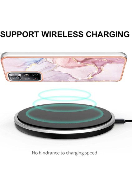 Xiaomi Poco M4 Pro 5g Için Mermer Şık Desenli Tpu Tampon Telefon Kılıfı - Rose Gold (Yurt Dışından) modelleri