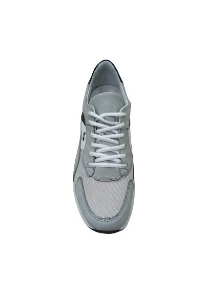 Gri Deri Battal Büyük Boy Sneaker Ayakkabı fırsatları