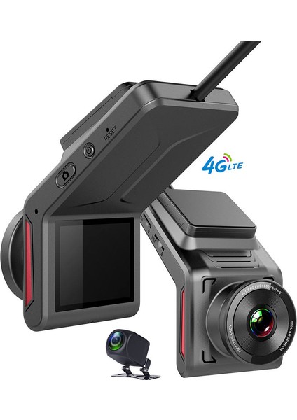 K18 4g Wifi Araba Dvr Güvenlik Kamerası 2.0 "1080P Gps Dashcam ile Dikiz Aynası Çift Len Video Kaydedici Registrator