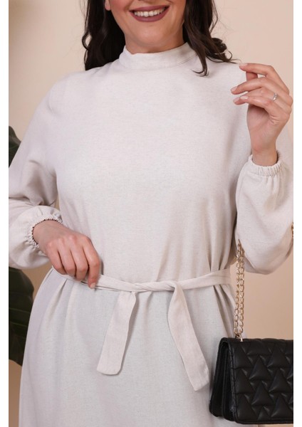 Buyuk Beden Elbise Uzun Kollu Kadin Tesettur Elbise Piliseli modelleri