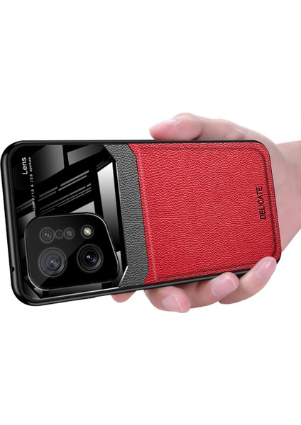 Oppo Find X5 Için Litchi Tpu Bumper Cam Lens Korumalı Telefon Kılıfı (Yurt Dışından)