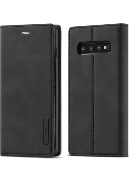 Samsung Galaxy S10 Için Ince Kapaklı Deri Cüzdan Standı Telefon Kılıfı (Yurt Dışından)