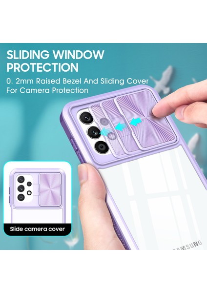 Samsung Galaxy A33 5g Için Sürgülü Kamera Kapaklı Tpu Tamponu Temizle Telefon Kılıfı (Yurt Dışından) modelleri