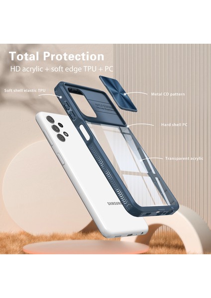 Samsung Galaxy A13 4G/A13 5G/A04S/M13 4g Için Sürgülü Kamera Kapaklı Tpu Tamponu Temizle Telefon Kılıfı (Yurt Dışından) fırsatları