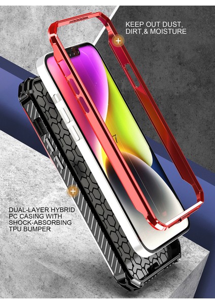 iPhone 14 Plus Için Çift Katmanlı Manyetik Stand Telefon Kılıfı, Magsafe Şarjı ile Uyumlu (Yurt Dışından)