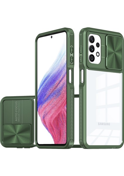 Samsung Galaxy A33 5g Için Sürgülü Kamera Kapaklı Tpu Tamponu Temizle Telefon Kılıfı (Yurt Dışından)