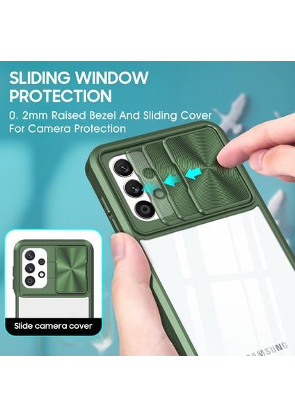 Samsung Galaxy A33 5g Için Sürgülü Kamera Kapaklı Tpu Tamponu Temizle Telefon Kılıfı (Yurt Dışından) modelleri