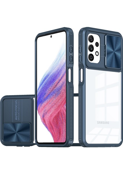 Samsung Galaxy A23 4G/A23 5g Için Sürgülü Kamera Kapaklı Tpu Tamponu Temizle Telefon Kılıfı (Yurt Dışından)