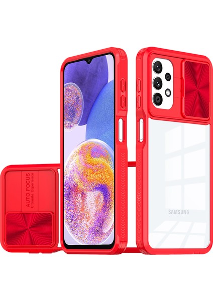 Samsung Galaxy A13 4G/A13 5G/A04S/M13 4g Için Sürgülü Kamera Kapaklı Tpu Tamponu Temizle Telefon Kılıfı (Yurt Dışından)
