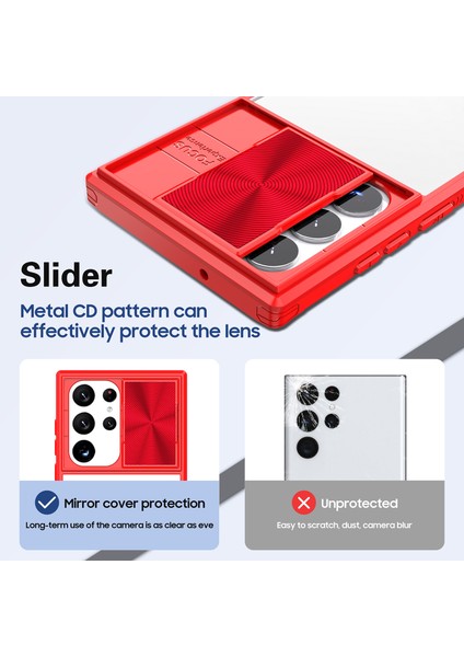Samsung Galaxy S23 Ultra Için Sürgülü Kamera Kapaklı Tpu Tamponu Temizle Telefon Kılıfı (Yurt Dışından) indirimleri