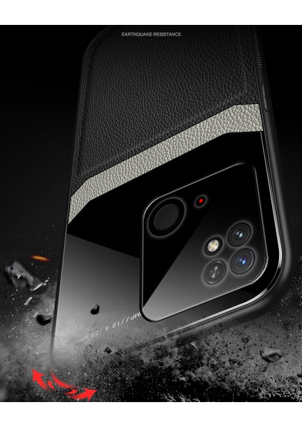 Xiaomi Redmi 10C Için Litchi Tpu Bumper Cam Lens Korumalı Telefon Kılıfı (Yurt Dışından)