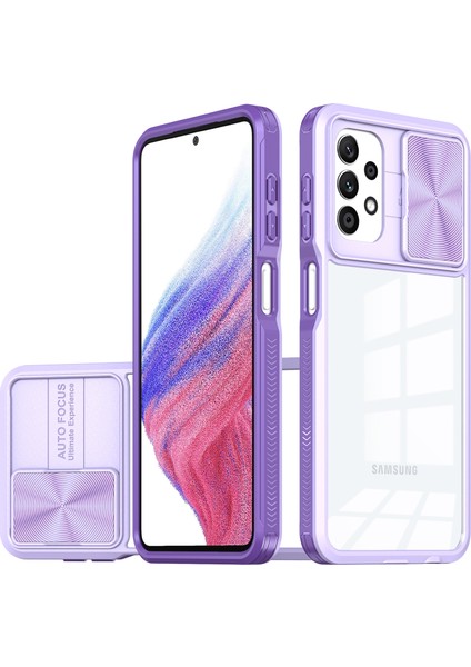 Samsung Galaxy A23 4G/A23 5g Için Sürgülü Kamera Kapaklı Tpu Tamponu Temizle Telefon Kılıfı (Yurt Dışından)