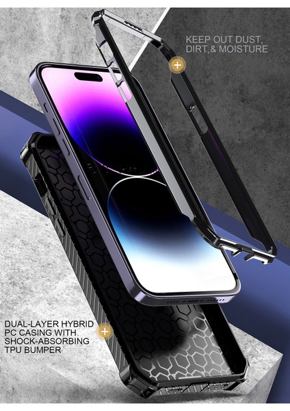 iPhone 14 Pro Max Için Çift Katmanlı Manyetik Stand Telefon Kılıfı, Magsafe Şarjı ile Uyumlu (Yurt Dışından)