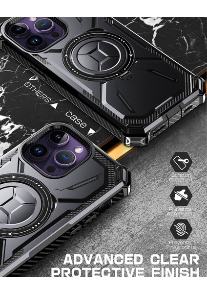 iPhone 14 Pro Max Için Çift Katmanlı Manyetik Stand Telefon Kılıfı, Magsafe Şarjı ile Uyumlu (Yurt Dışından)