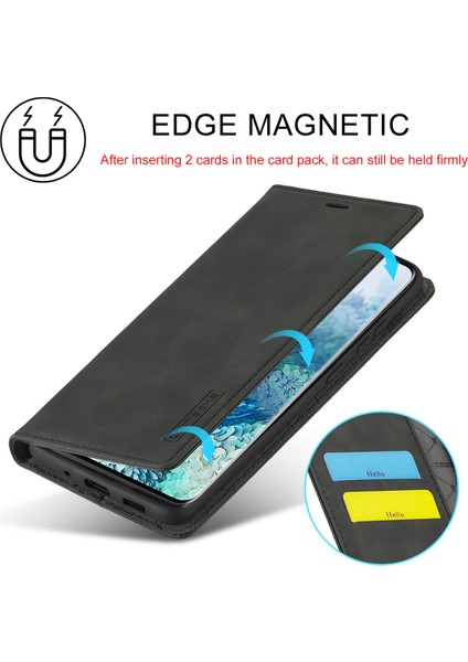 Samsung Galaxy S20 Plus Için Ince Kapaklı Deri Cüzdan Standı Telefon Kılıfı (Yurt Dışından)