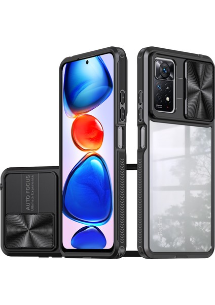 Xiaomi Redmi Note 11 Pro 5g/4g Için Sürgülü Kamera Kapaklı Tpu Tamponu Temizle Telefon Kılıfı (Yurt Dışından)