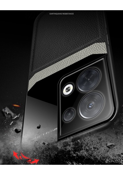 Oppo Reno8 Pro 5g Için Litchi Tpu Bumper Cam Lens Korumalı Telefon Kılıfı (Yurt Dışından) modelleri