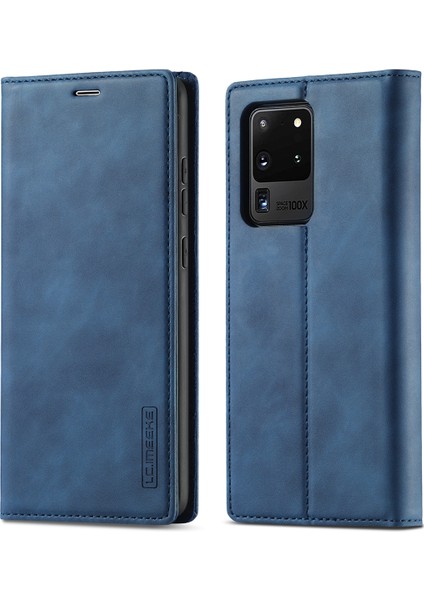 Samsung Galaxy S20 Ultra Için Ince Kapaklı Deri Cüzdan Standı Telefon Kılıfı (Yurt Dışından)