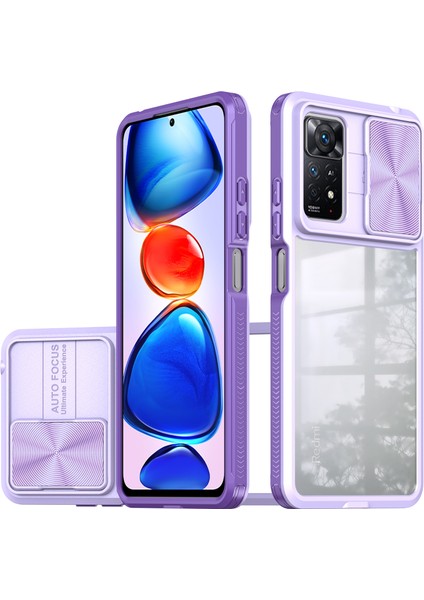 Xiaomi Redmi Note 11 Pro 5g/4g Için Sürgülü Kamera Kapaklı Tpu Tamponu Temizle Telefon Kılıfı (Yurt Dışından)