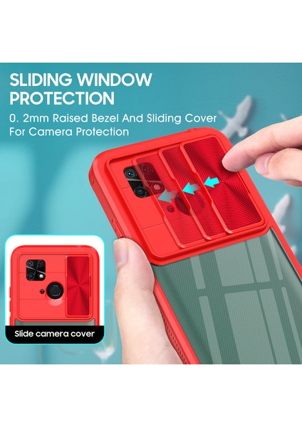 Xiaomi Redmi 10C Için Sürgülü Kamera Kapaklı Tpu Tamponu Temizle Telefon Kılıfı (Yurt Dışından)