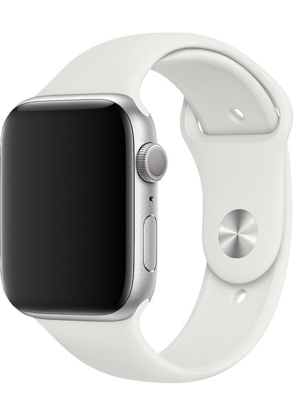 Apple Watch 1 2 3 4 5 6 7 Se 40MM Klasik Silikon Kordon Kayış Beyaz