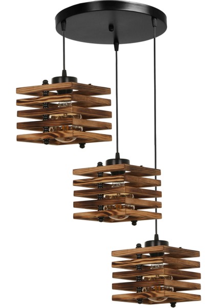 Cara Ahşap 3 Lü Tepsili Sarkıt