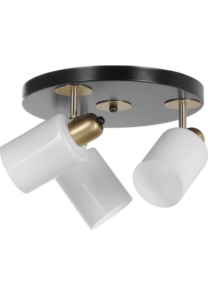 Nomi 3 Lü Tepsili Siyah Beyaz Camlı Avize