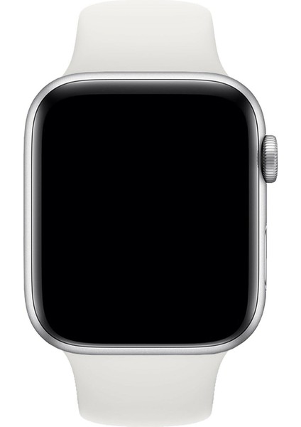 Apple Watch 1 2 3 4 5 6 7 Se 45MM Klasik Silikon Kordon Kayış Beyaz