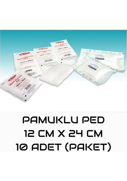 - Pamuklu Ped 12X24CM - 10 Adet