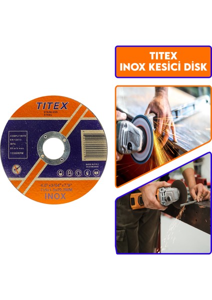 Inox Kesici 115X1X22 mm