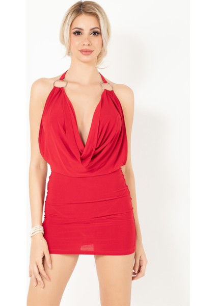 Göğüs Dekolteli Mini Elbise