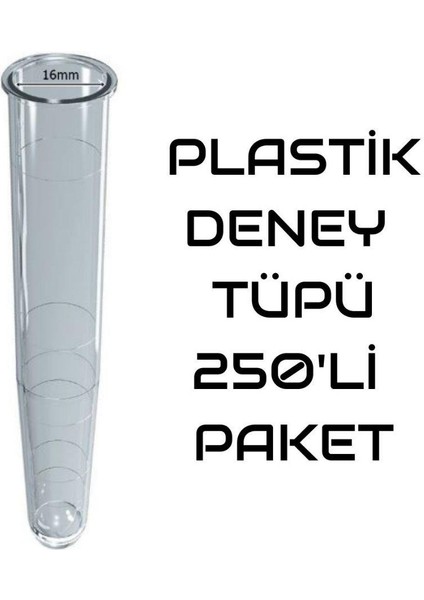 Plastik Deney Tüpü 250Lİ Paket